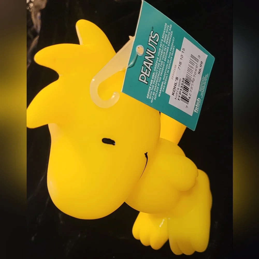 Peanuts Yellow Woodstock Sweaker Dog Toy For Small Dogs